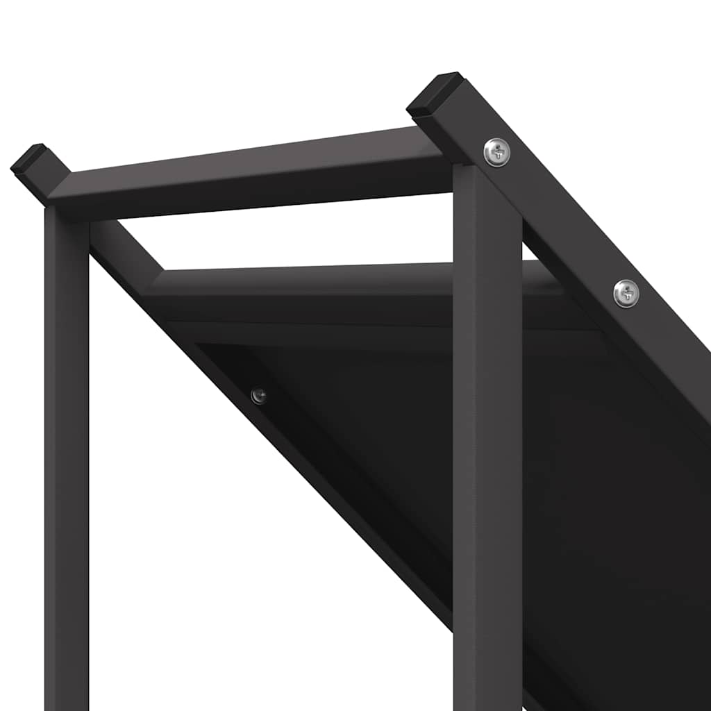 Ράφι Καυσόξυλων Μαύρο 70x43x34,5 εκ. Χάλυβας ψυχρής έλασης