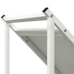 Ράφι Καυσόξυλων Λευκό 70x43x34,5 εκ. Χάλυβας ψυχρής έλασης