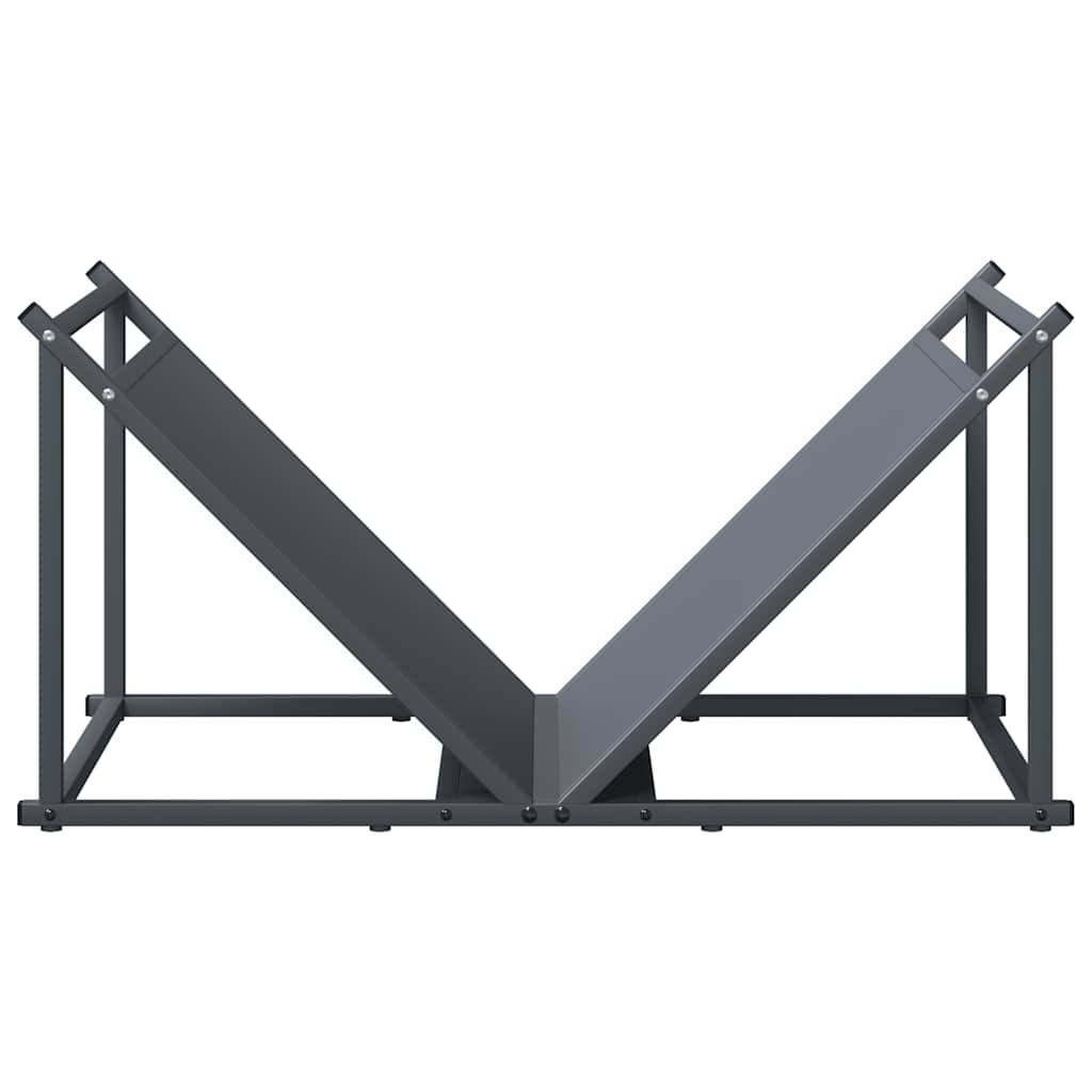 Ράφι Καυσόξυλων Ανθρακί 70x43x34,5 εκ. Χάλυβας ψυχρής έλασης