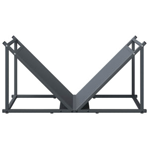 Ράφι Καυσόξυλων Ανθρακί 70x43x34,5 εκ. Χάλυβας ψυχρής έλασης
