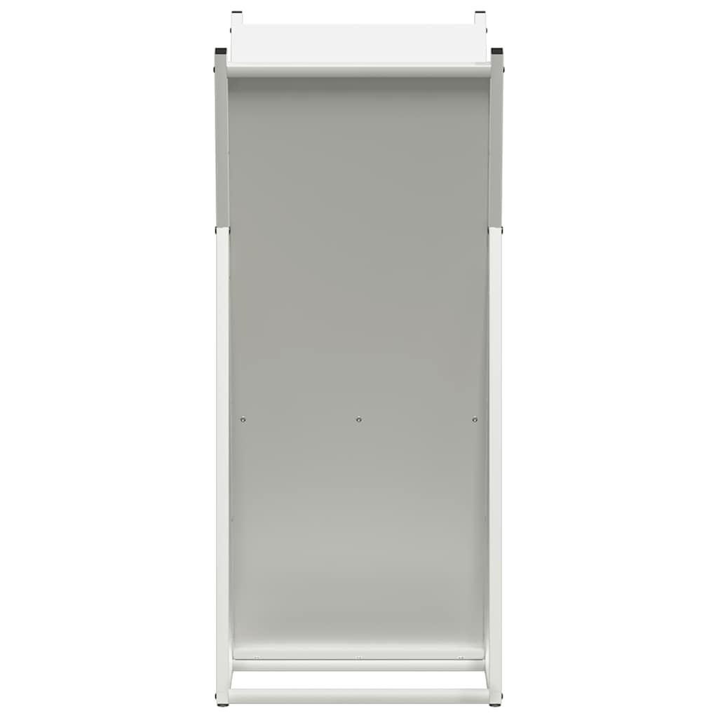 Ράφι Καυσόξυλων Λευκό 69,5x35x81 εκ. Χάλυβας ψυχρής έλασης - Pakobazaar