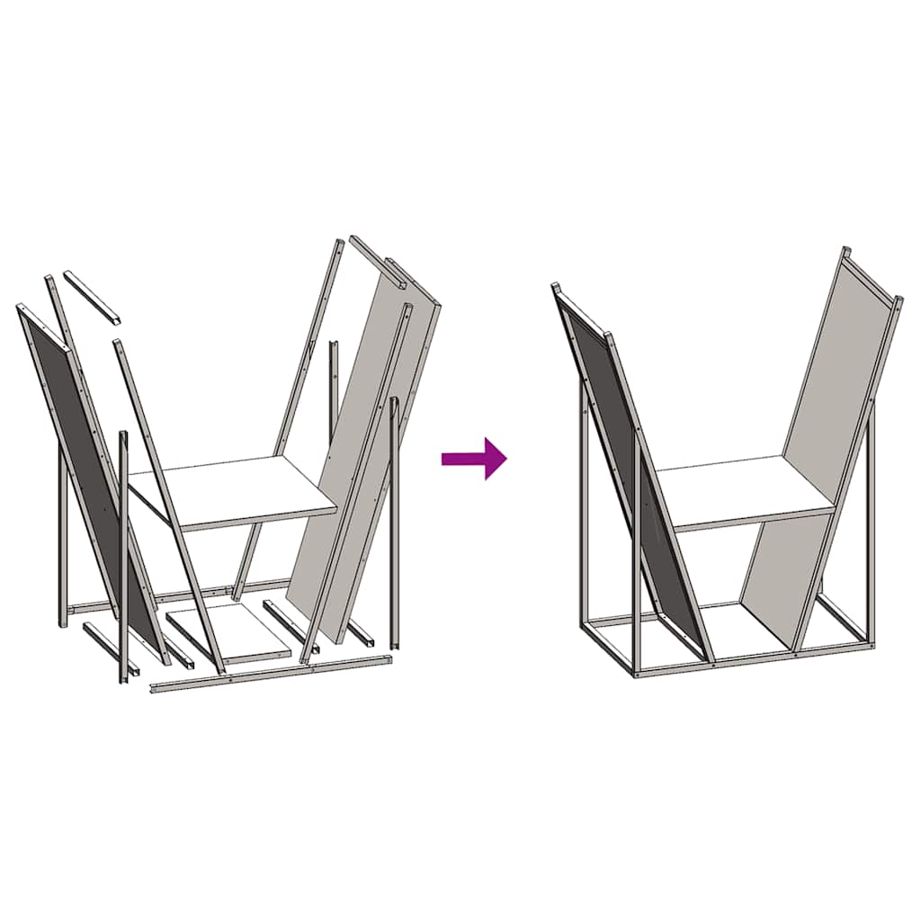 Ράφι Καυσόξυλων Λευκό 69,5x35x81 εκ. Χάλυβας ψυχρής έλασης - Pakobazaar