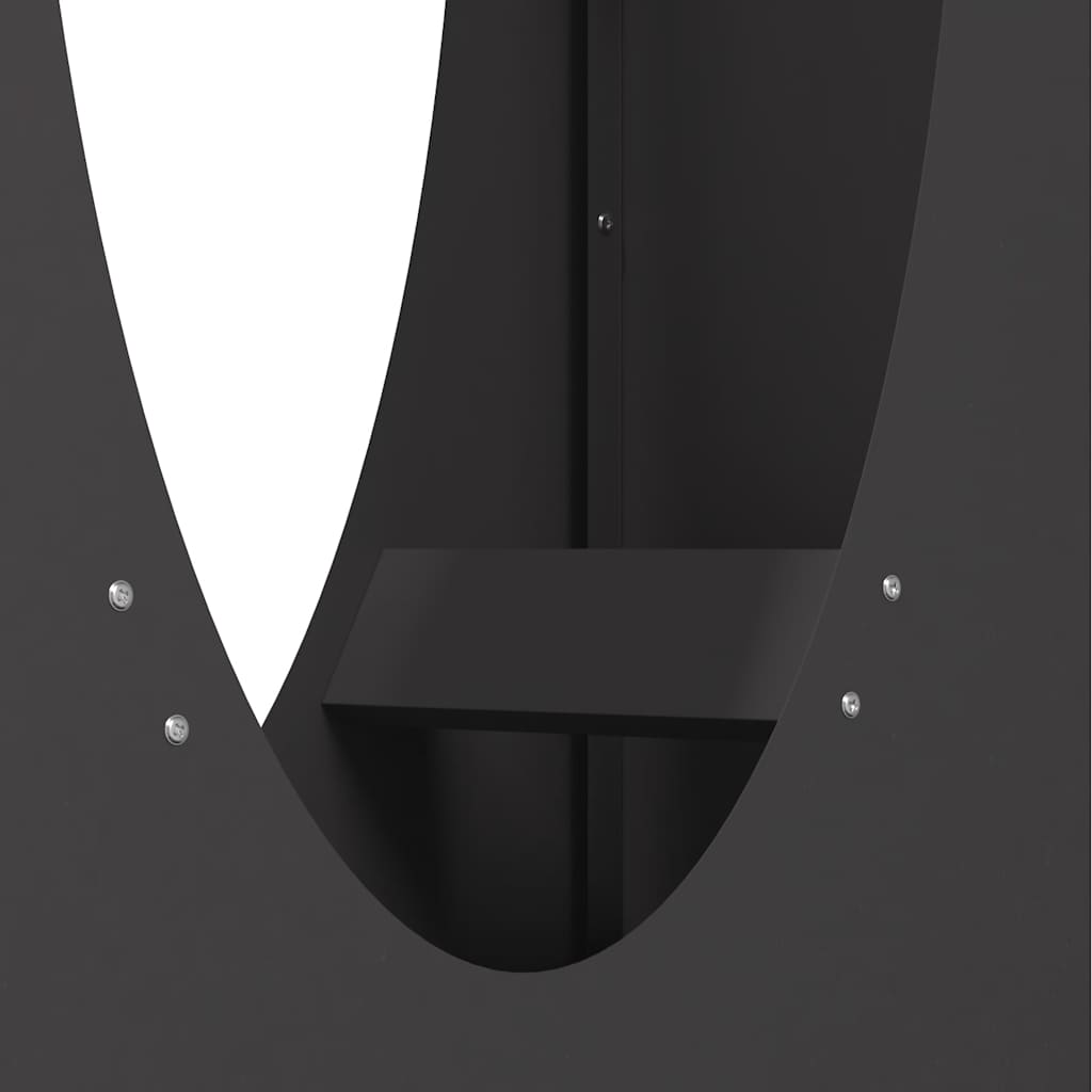 Ράφι Καυσόξυλων Μαύρο 50x23x100 εκ. Χάλυβας ψυχρής έλασης