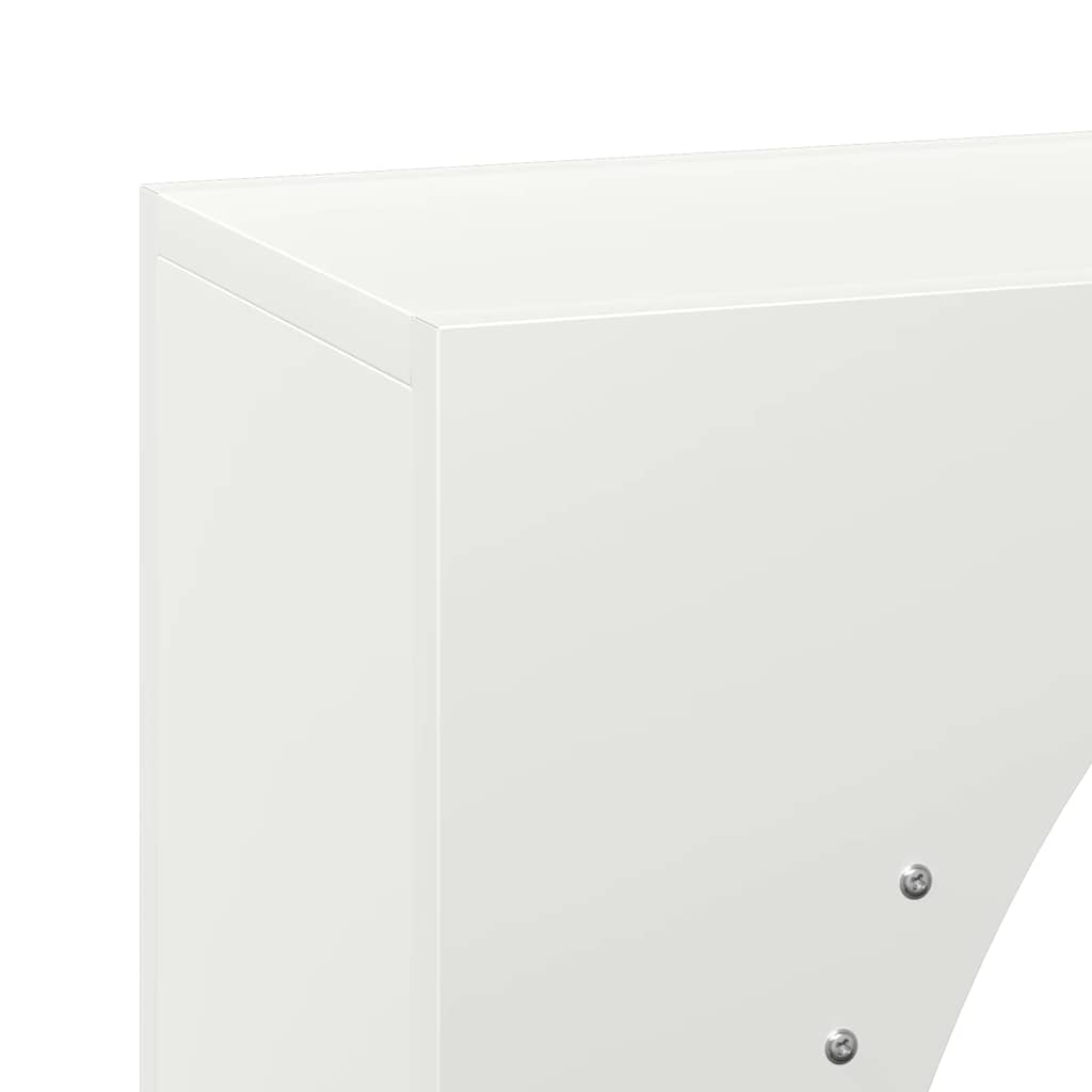 Ράφι Καυσόξυλων Λευκό 50x23x100 εκ. Χάλυβας ψυχρής έλασης