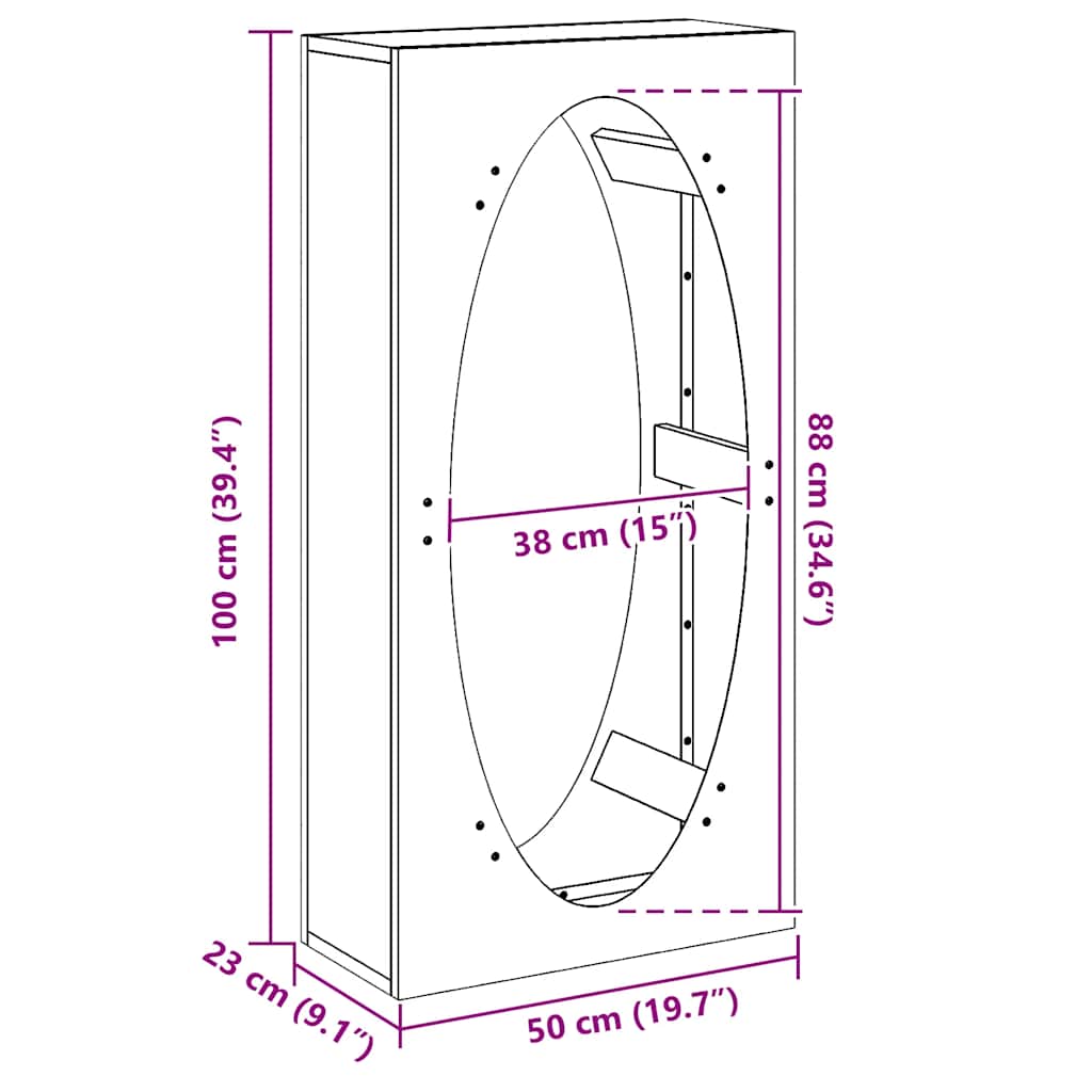 Ράφι Καυσόξυλων 50x23x100 εκ. Χάλυβας ψυχρής έλασης