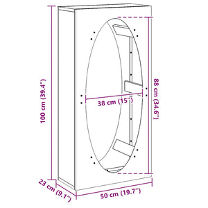 Ράφι Καυσόξυλων 50x23x100 εκ. Χάλυβας ψυχρής έλασης