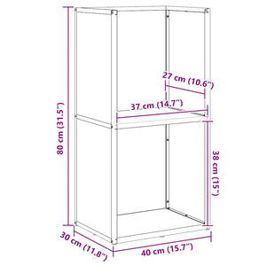 Ράφι Καυσόξυλων Λευκό 40x30x80 εκ. Χάλυβας ψυχρής έλασης