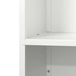 Ράφι Καυσόξυλων Λευκό 40x30x80 εκ. Χάλυβας ψυχρής έλασης