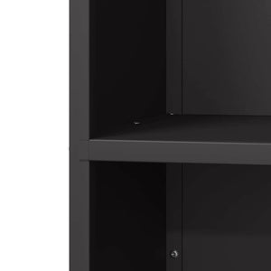 Ράφι Καυσόξυλων Μαύρο 40x30x75 εκ. Χάλυβας ψυχρής έλασης