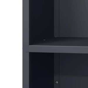 Ράφι Καυσόξυλων Ανθρακί 40x30x75 εκ. Χάλυβας ψυχρής έλασης