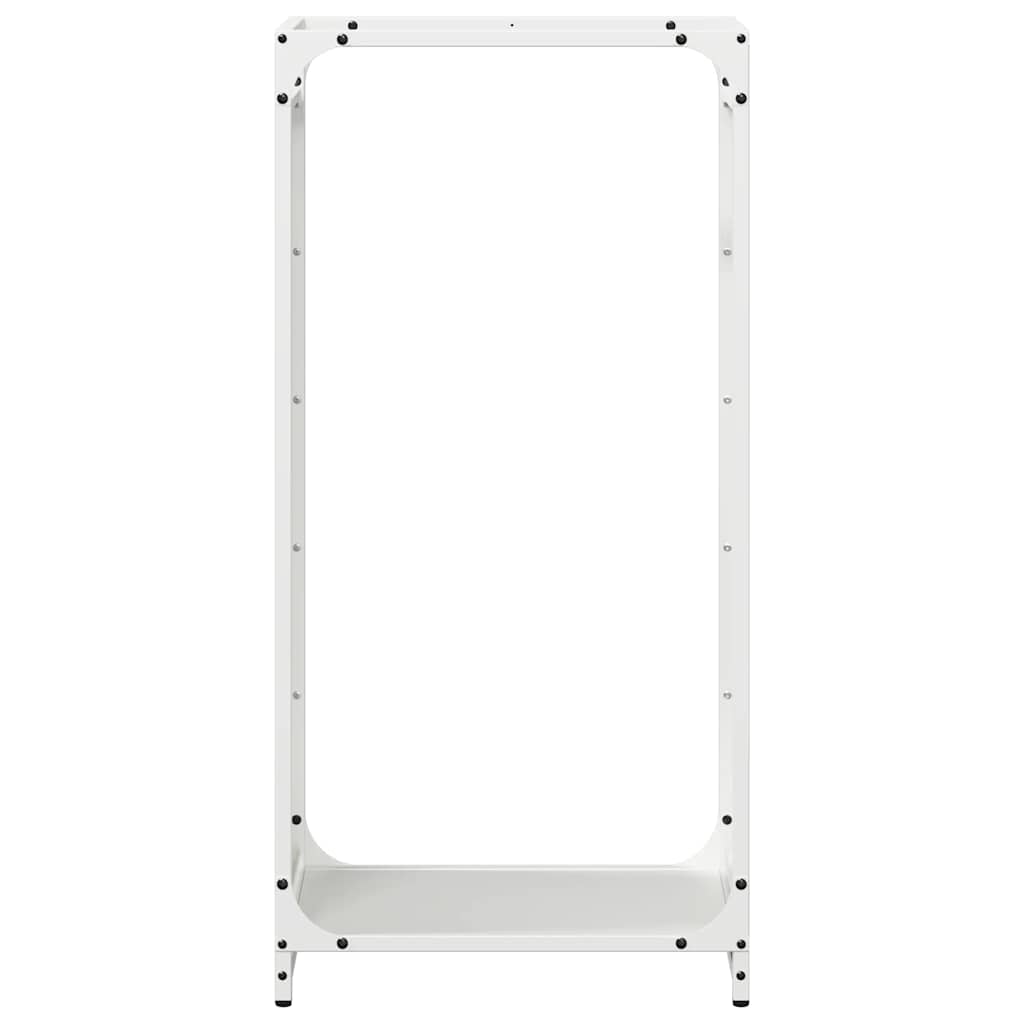 Ράφι Καυσόξυλων Λευκό 44x28x90 εκ. Χάλυβας ψυχρής έλασης