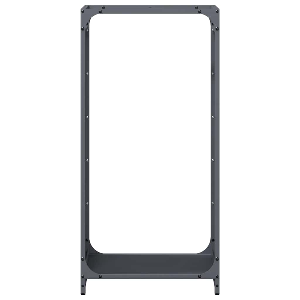 Ράφι Καυσόξυλων Ανθρακί 44x28x90 εκ. Χάλυβας ψυχρής έλασης