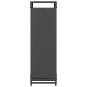 Ράφι για καυσόξυλα Μαύρο 60x28x90 cm Ατσάλι ψυχρής έλασης