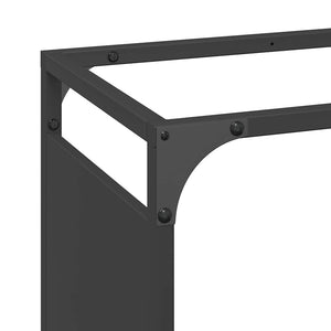 Ράφι για καυσόξυλα Μαύρο 60x28x90 cm Ατσάλι ψυχρής έλασης