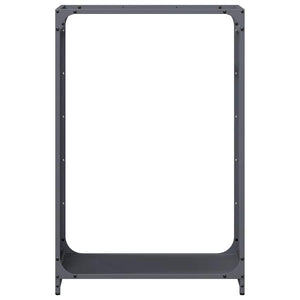 Ράφι για καυσόξυλα Ανθρακί 60x28x90 cm Ατσάλι ψυχρής έλασης