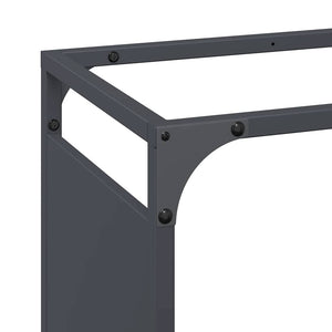 Ράφι για καυσόξυλα Ανθρακί 60x28x90 cm Ατσάλι ψυχρής έλασης