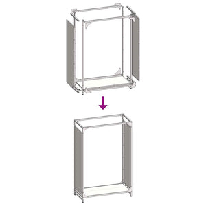 Ράφι για καυσόξυλα Ανθρακί 60x28x90 cm Ατσάλι ψυχρής έλασης