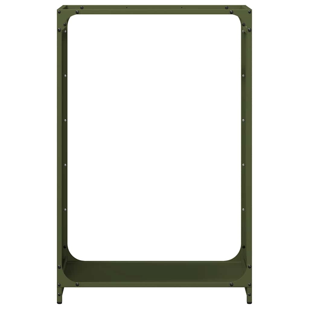 Ράφι για καυσόξυλα Ελαιοπράσινο 60x28x90cm Ατσάλι ψυχρής έλασης - Pakobazaar