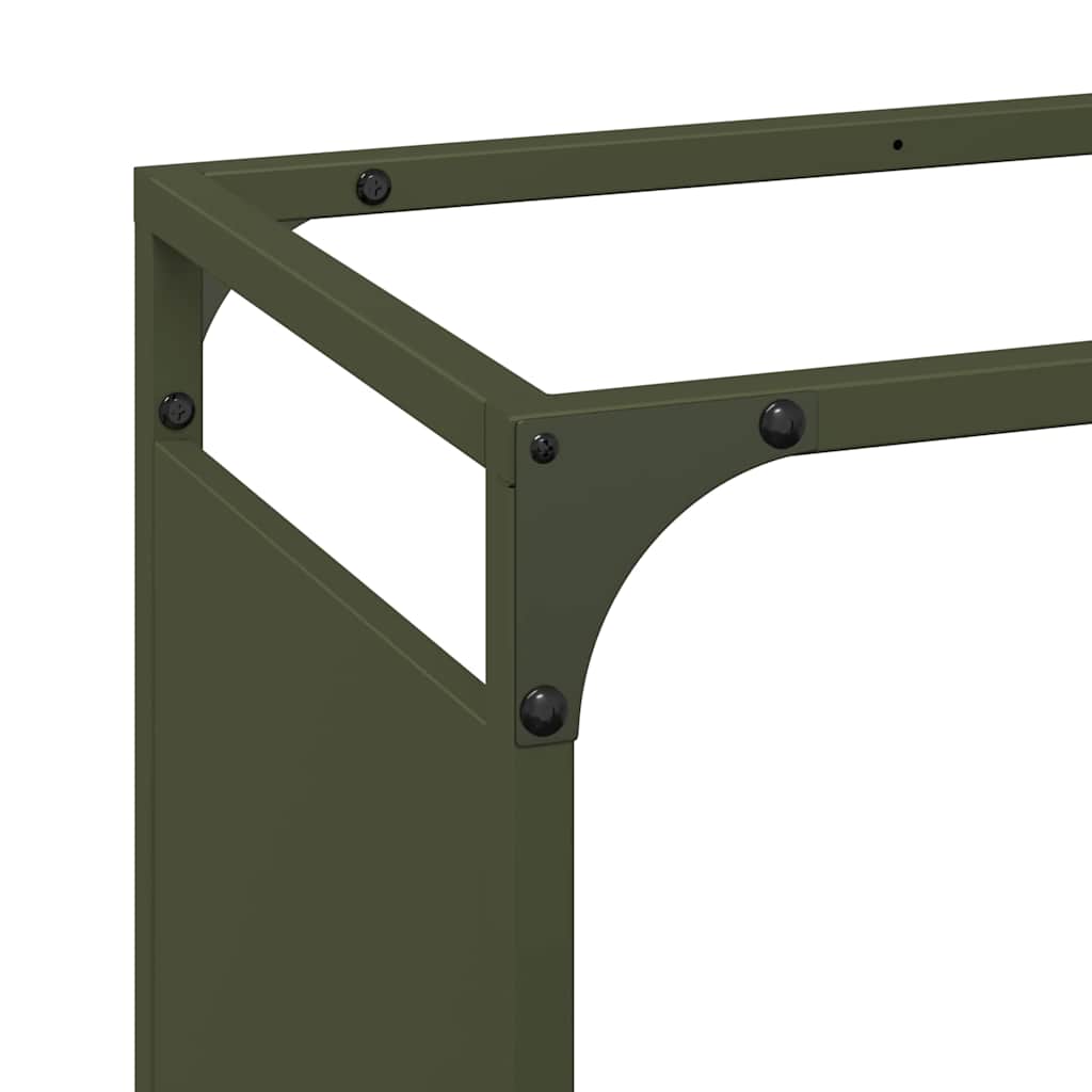 Ράφι για καυσόξυλα Ελαιοπράσινο 60x28x90cm Ατσάλι ψυχρής έλασης - Pakobazaar