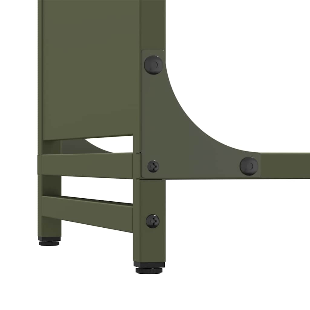 Ράφι για καυσόξυλα Ελαιοπράσινο 60x28x90cm Ατσάλι ψυχρής έλασης - Pakobazaar