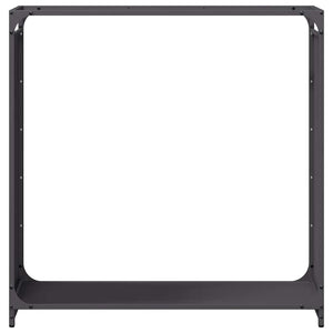 Ράφι για καυσόξυλα Μαύρο 90x28x90 cm Ατσάλι ψυχρής έλασης