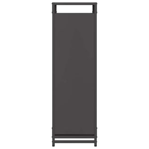Ράφι για καυσόξυλα Μαύρο 90x28x90 cm Ατσάλι ψυχρής έλασης