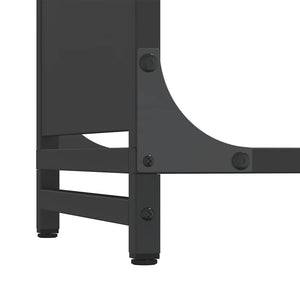 Ράφι για καυσόξυλα Μαύρο 90x28x90 cm Ατσάλι ψυχρής έλασης