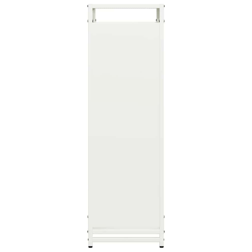 Ράφι για καυσόξυλα Λευκό 90x28x90 cm Ατσάλι ψυχρής έλασης