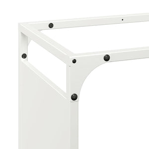 Ράφι για καυσόξυλα Λευκό 90x28x90 cm Ατσάλι ψυχρής έλασης