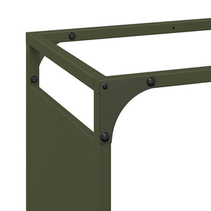 Ράφι για καυσόξυλα Ελαιοπράσινο 90x28x90cm Ατσάλι ψυχρής έλασης
