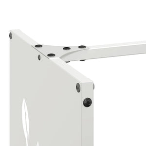 Ράφι Καυσόξυλων Λευκό 40x30x80 εκ. Χάλυβας ψυχρής έλασης