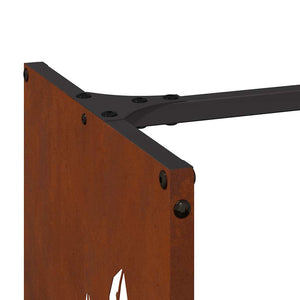 Ράφι για καυσόξυλα  40x30x80 cm Ατσάλι σκληρυθέν στον αέρα - Pakobazaar