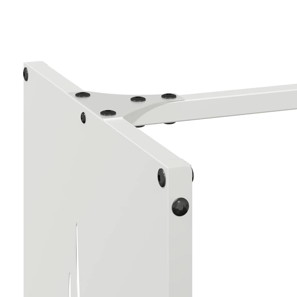 Ράφι Καυσόξυλων Λευκό 40x30x80 εκ. Χάλυβας ψυχρής έλασης - Pakobazaar