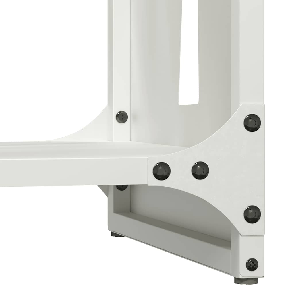 Ράφι Καυσόξυλων Λευκό 40x30x80 εκ. Χάλυβας ψυχρής έλασης - Pakobazaar