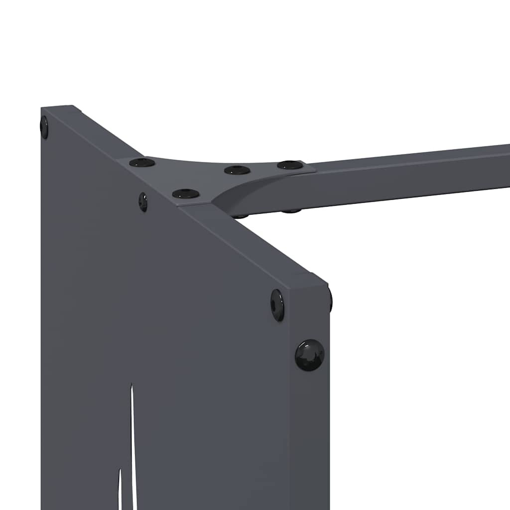 Ράφι Καυσόξυλων Ανθρακί 40x30x80 εκ. Χάλυβας ψυχρής έλασης - Pakobazaar