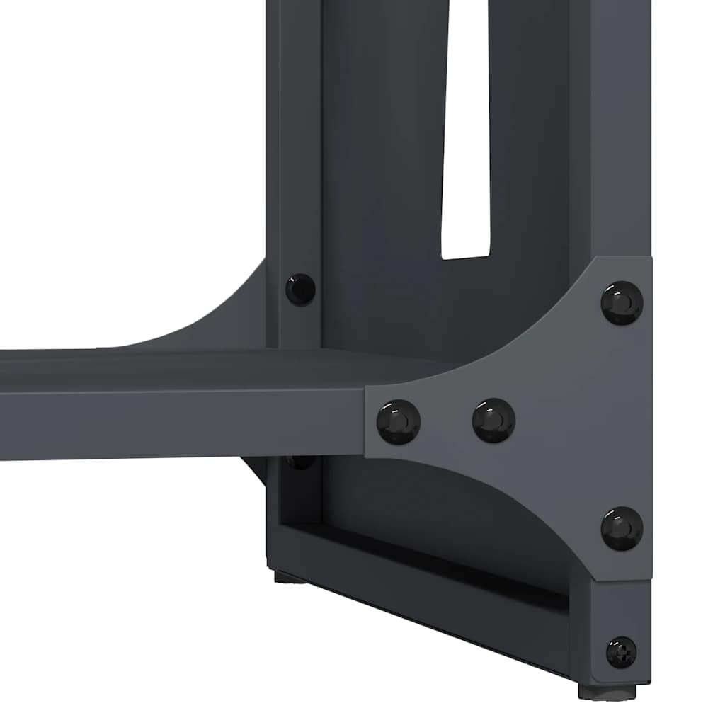 Ράφι Καυσόξυλων Ανθρακί 40x30x80 εκ. Χάλυβας ψυχρής έλασης - Pakobazaar