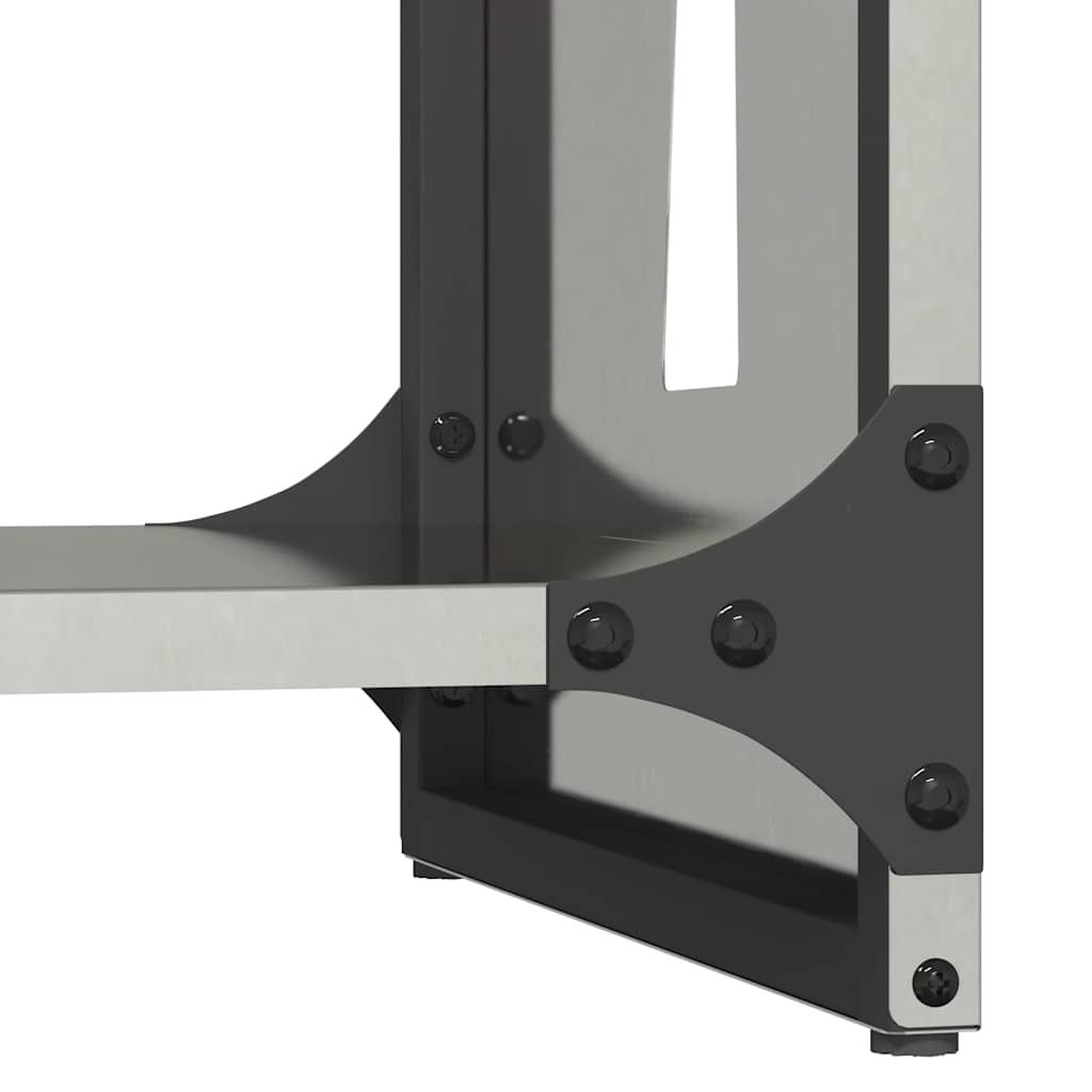 Ραφιέρα Καυσόξυλων 40x30x80 εκ. από Ανοξείδωτο ατσάλι