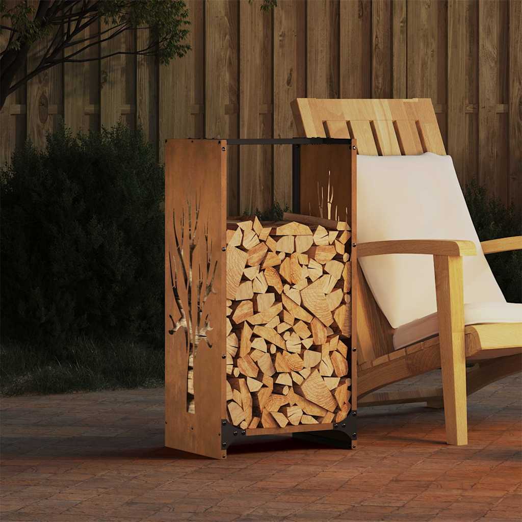 Ράφι για καυσόξυλα  40x30x80 cm Ατσάλι σκληρυθέν στον αέρα