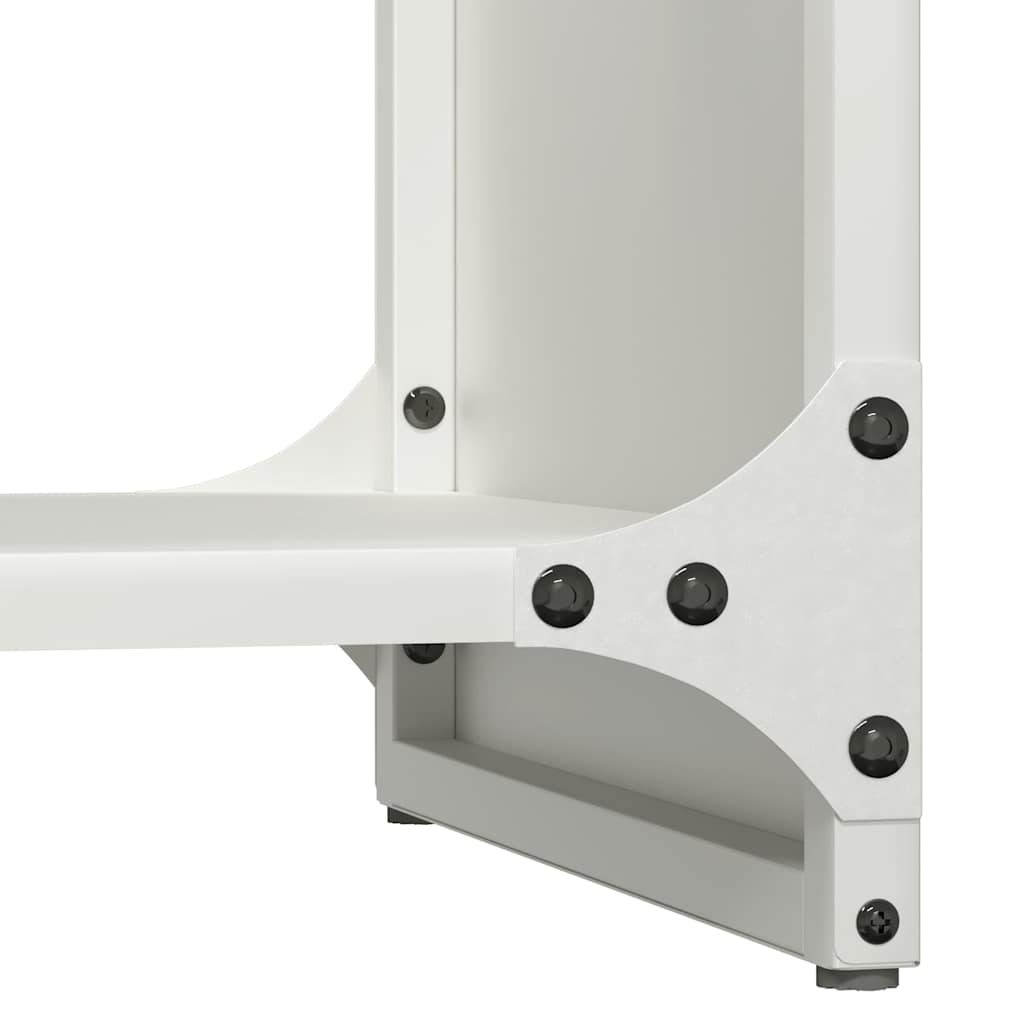 Ράφι Καυσόξυλων Λευκό 40x30x80 εκ. Χάλυβας ψυχρής έλασης