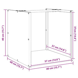 Ράφι Καυσόξυλων Μαύρο 40x40x40 εκ. Χάλυβας ψυχρής έλασης
