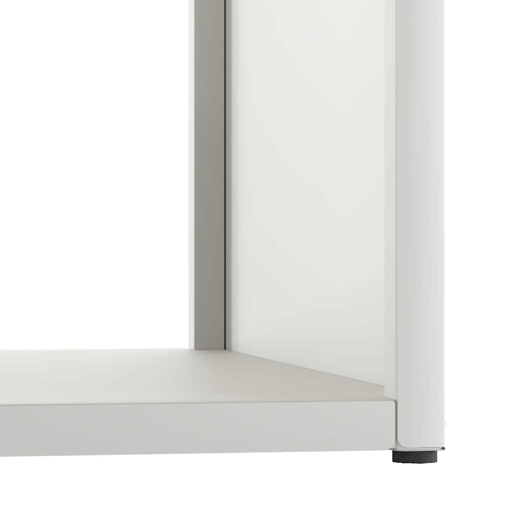 Ράφι Καυσόξυλων Λευκό 40x40x40 εκ. Χάλυβας ψυχρής έλασης