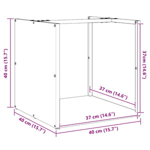 Ράφι Καυσόξυλων Λευκό 40x40x40 εκ. Χάλυβας ψυχρής έλασης