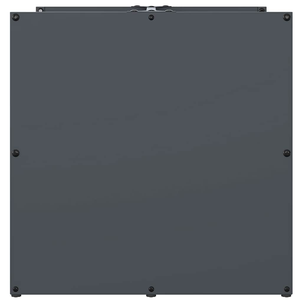 Ράφι Καυσόξυλων Ανθρακί 40x40x40 εκ. Χάλυβας ψυχρής έλασης