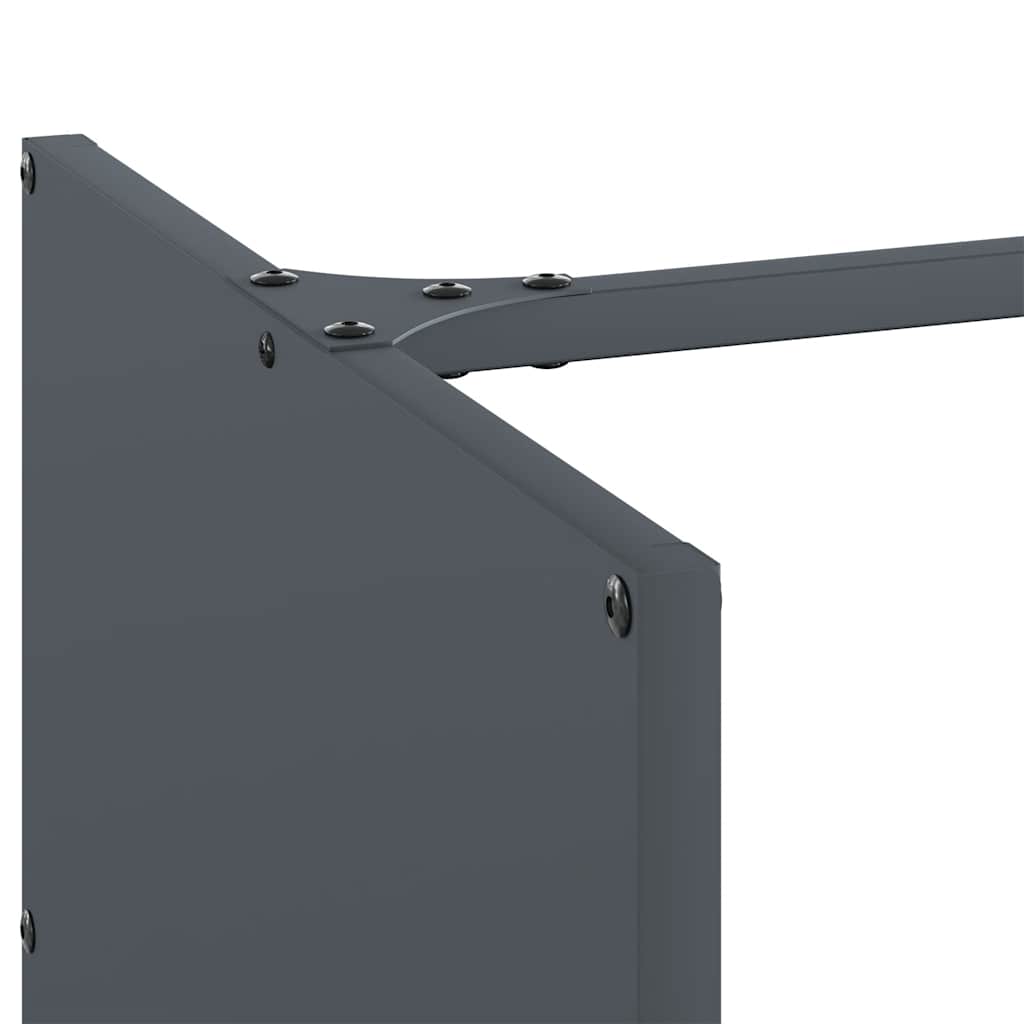 Ράφι Καυσόξυλων Ανθρακί 40x40x40 εκ. Χάλυβας ψυχρής έλασης