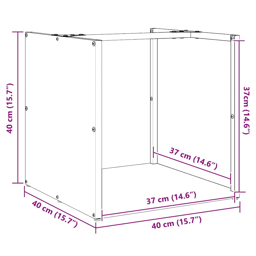 Ράφι Καυσόξυλων 40x40x40 εκ. Χάλυβας ψυχρής έλασης