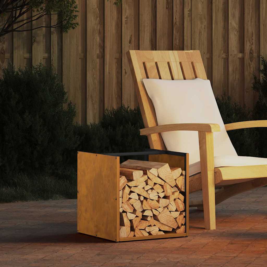 Ράφι για καυσόξυλα  40x40x40 cm Ατσάλι σκληρυθέν στον αέρα