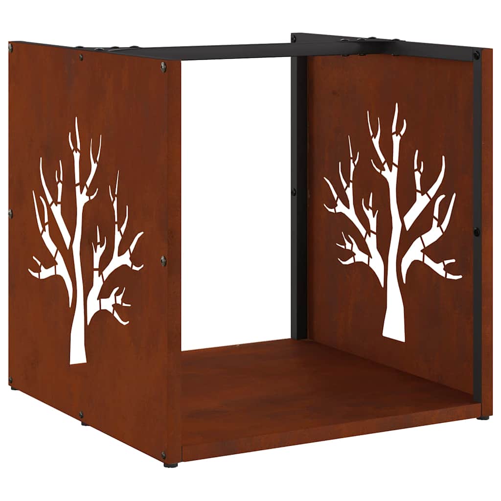 Ράφι για καυσόξυλα  40x40x40 cm Ατσάλι σκληρυθέν στον αέρα