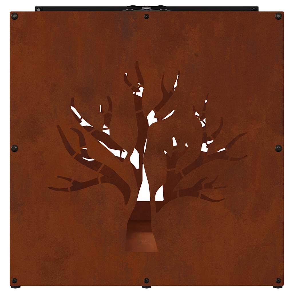 Ράφι για καυσόξυλα  40x40x40 cm Ατσάλι σκληρυθέν στον αέρα