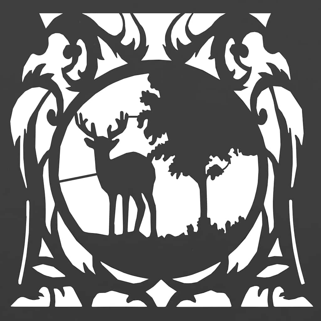 Ράφι Καυσόξυλων Μαύρο 40x40x40 εκ. Χάλυβας ψυχρής έλασης