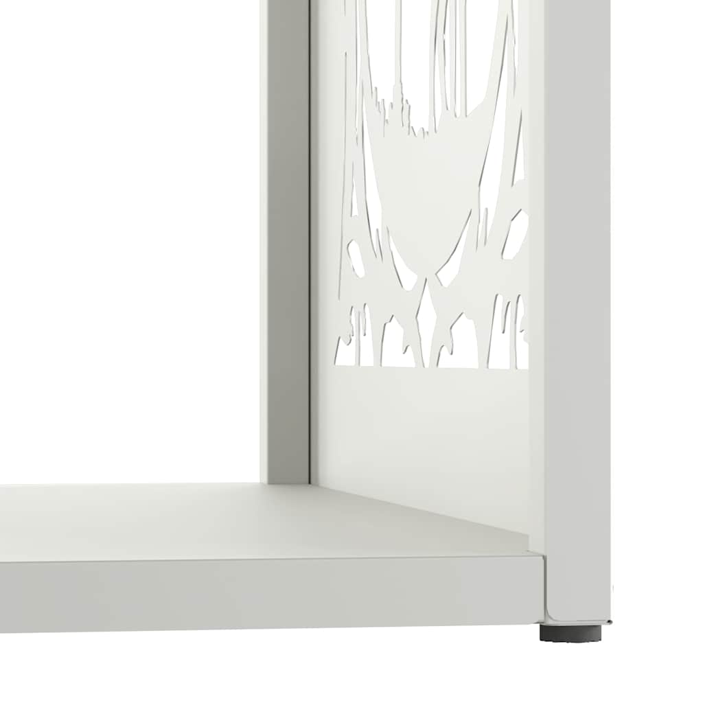 Ράφι Καυσόξυλων Λευκό 40x40x40 εκ. Χάλυβας ψυχρής έλασης - Pakobazaar